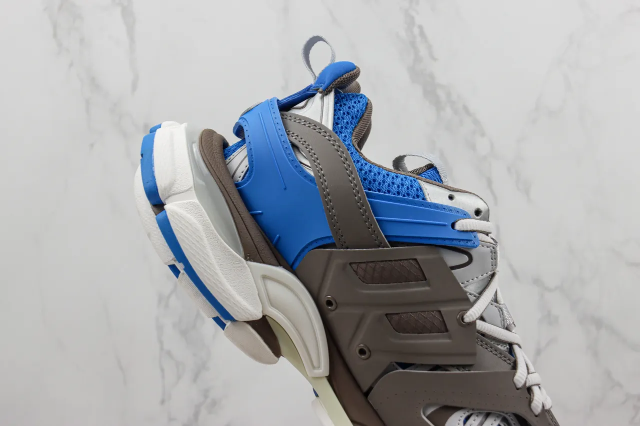 Balenciaga Track Trainer Gray Brown Blue Chunky Sneakers 5