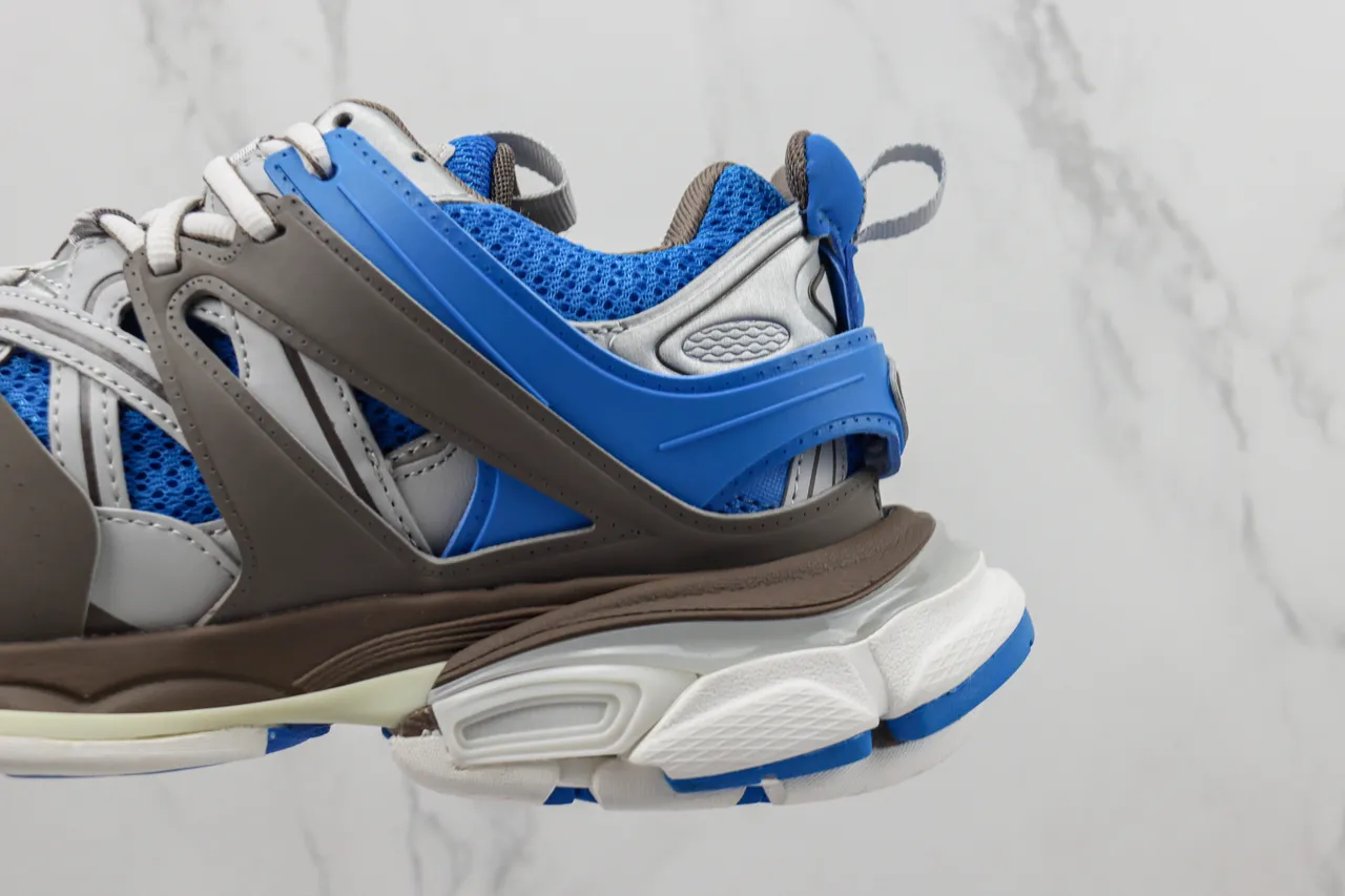 Balenciaga Track Trainer Gray Brown Blue Chunky Sneakers 7