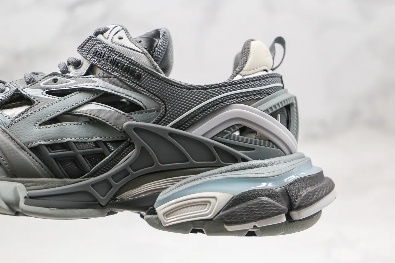 Balenciaga Track Trainer 灰冰蓝厚底运动鞋 4