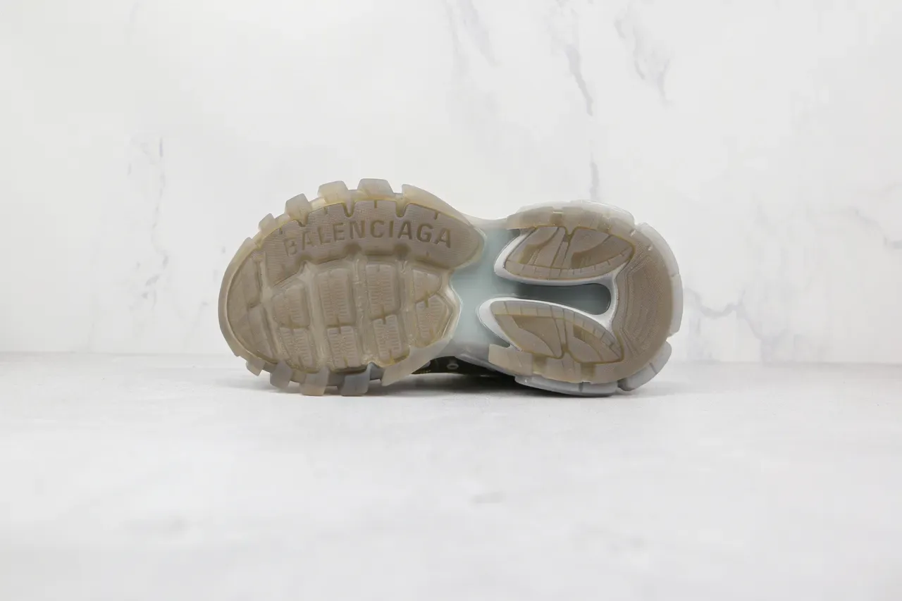 Balenciaga Track Trainer White Gray Transparent Chunky Sneakers 3