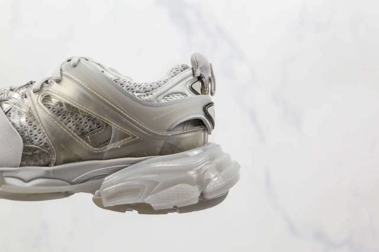 Balenciaga Track Trainer White Gray Transparent Chunky Sneakers 4