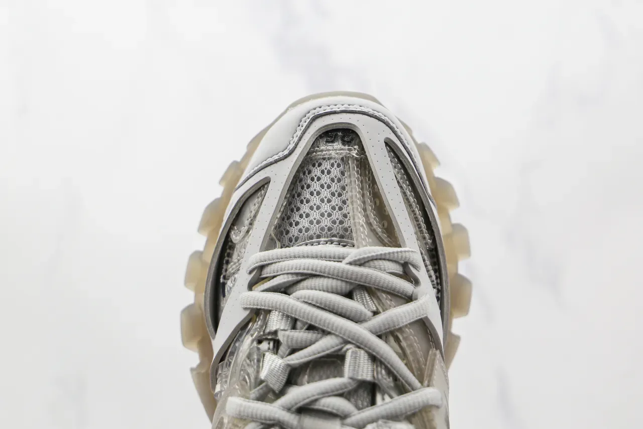Balenciaga Track Trainer White Gray Transparent Chunky Sneakers 5