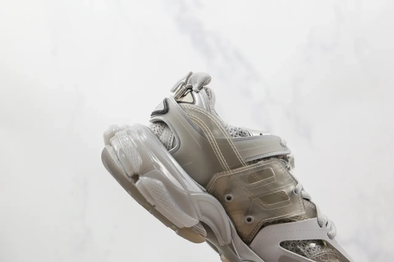 Balenciaga Track Trainer White Gray Transparent Chunky Sneakers 6