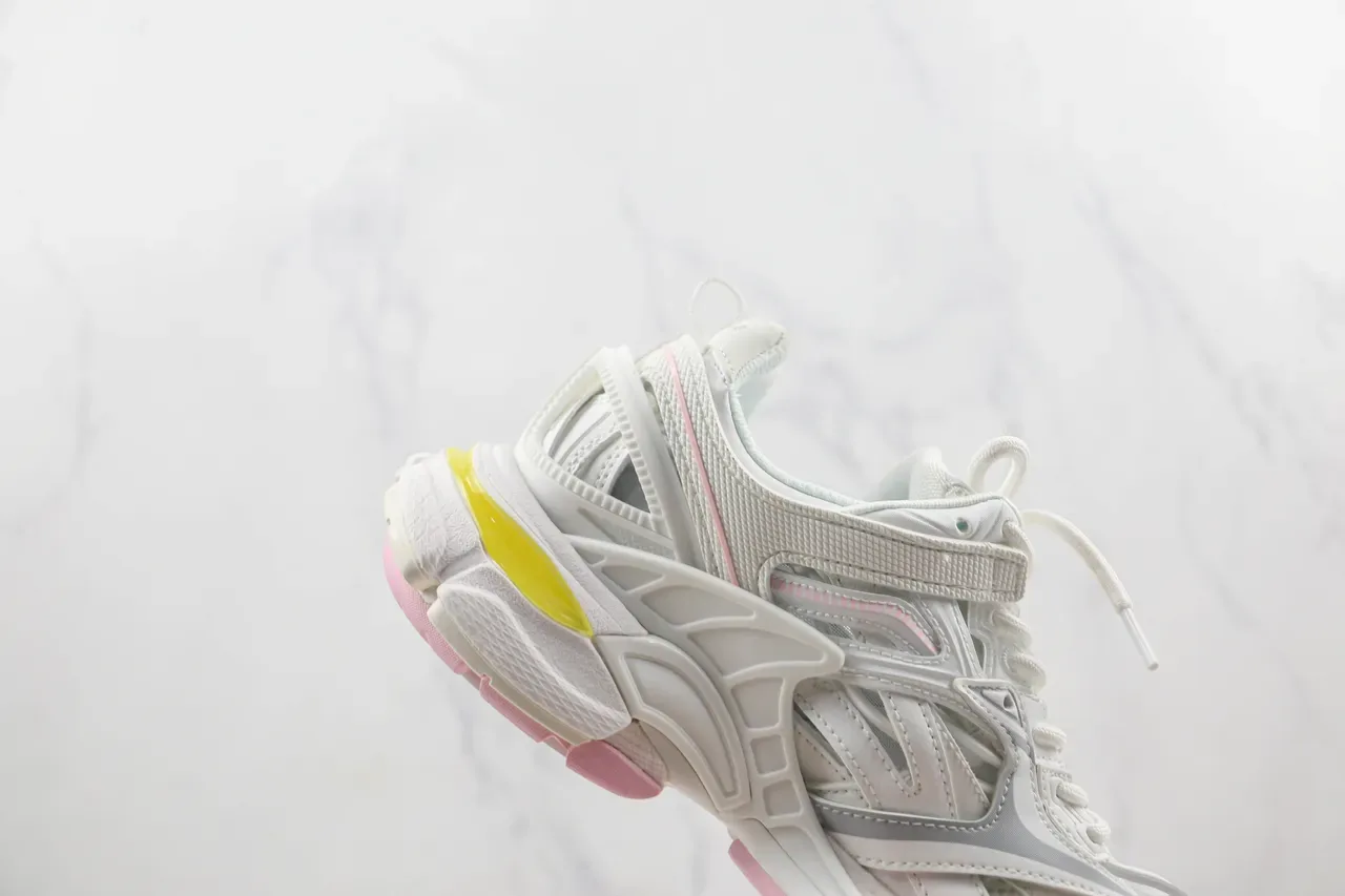 Balenciaga Track Trainer White Pink Yellow Chunky Sneakers 5
