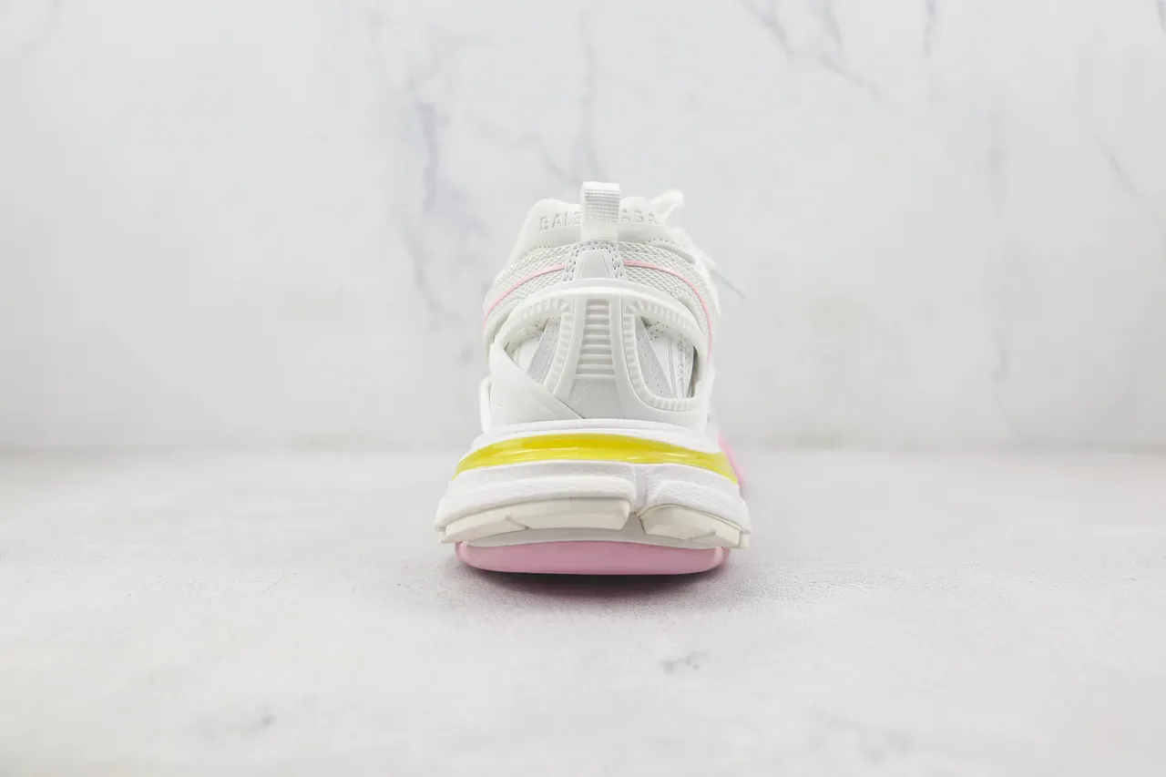 Balenciaga Track Trainer White Pink Yellow Chunky Sneakers 9