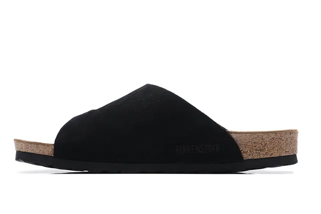 Birkenstock Arizona Sandales Noires en Suède à Double Boucle 4