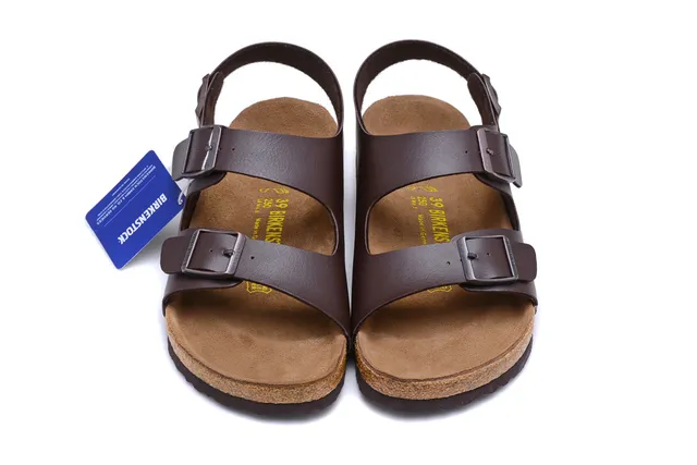 Birkenstock Arizona صنادل كاجوال من الجلد البني 3