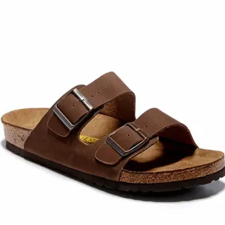 Birkenstock Arizona भूरा सूड कैजुअल सैंडल