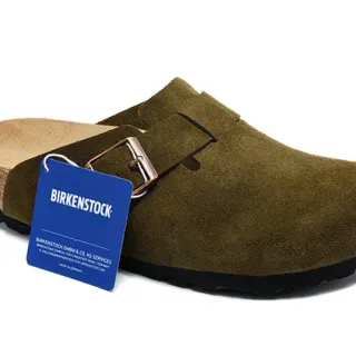 Birkenstock Arizona ऑलिव ग्रीन सूड क्लॉग