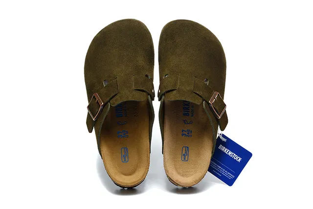 Birkenstock Arizona كلوج أخضر زيتوني سويد 2