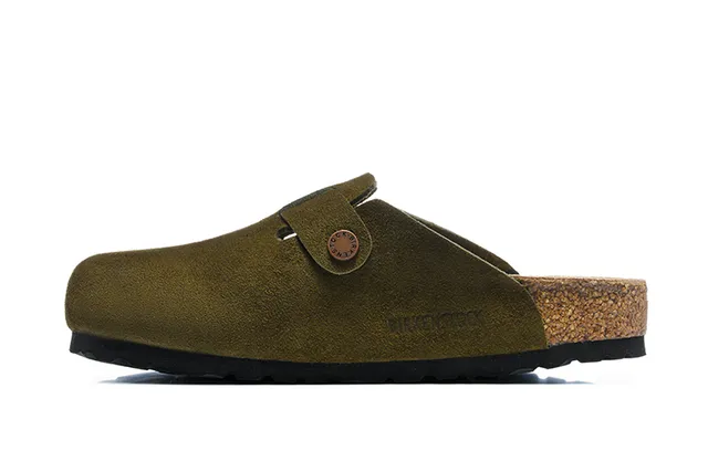 Birkenstock Arizona كلوج أخضر زيتوني سويد 5