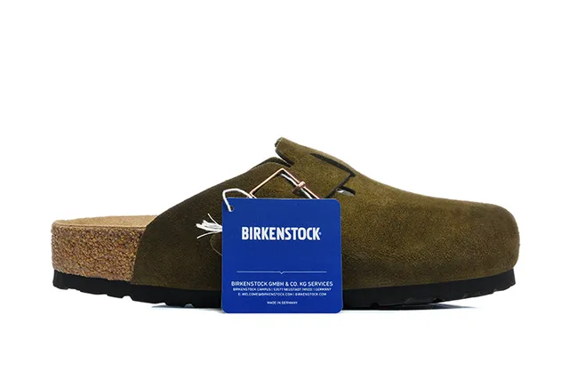 Birkenstock Arizona كلوج أخضر زيتوني سويد 6