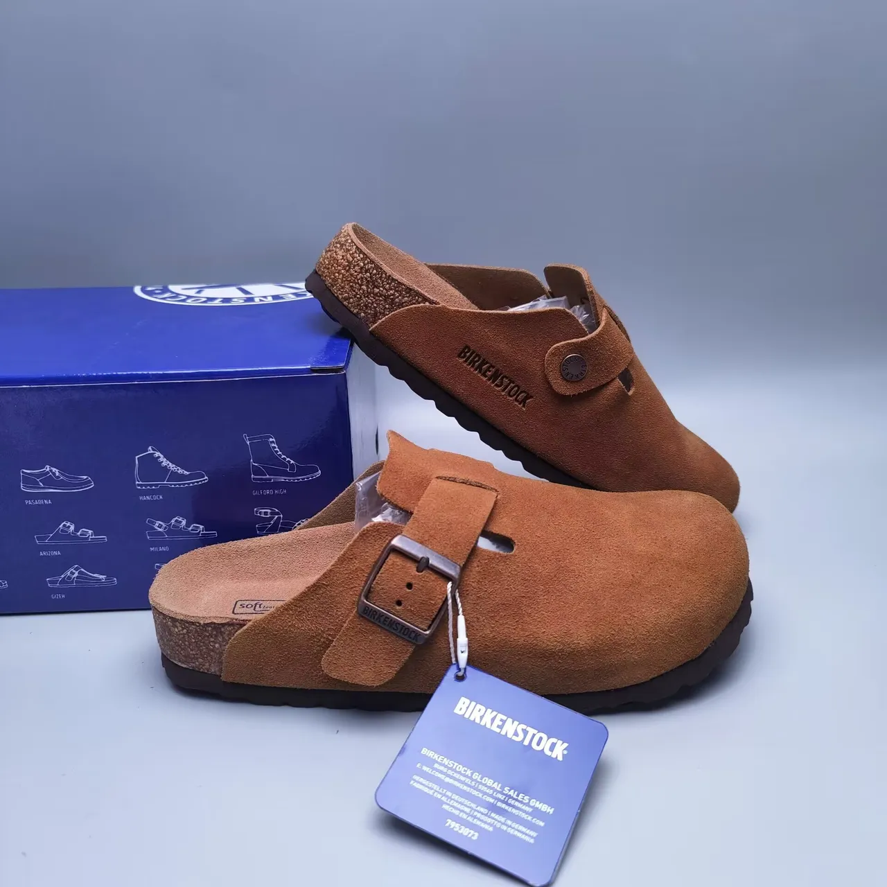 Birkenstock Arizona टैन स्यूड एक पट्टी क्लॉग 6