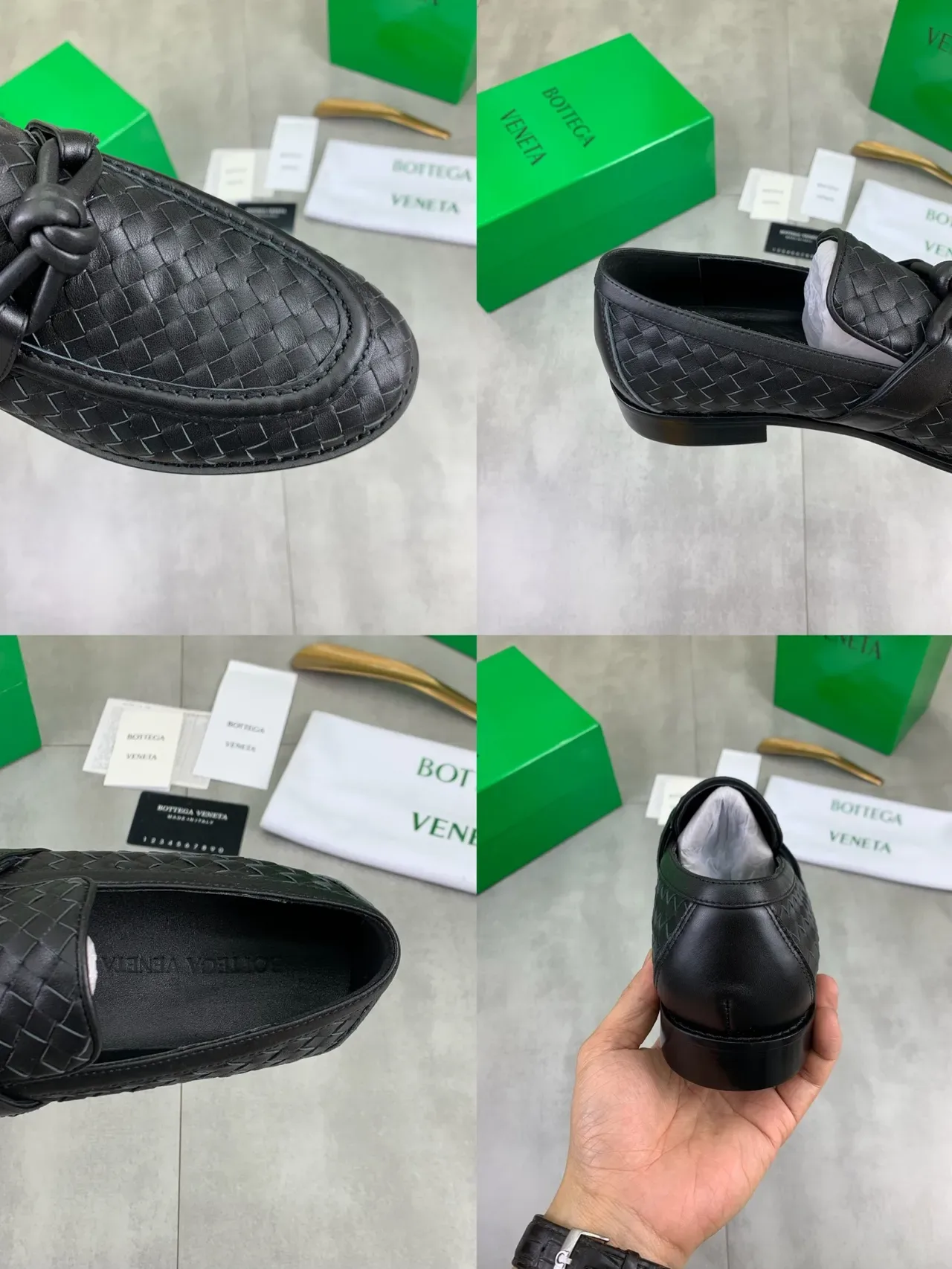 Bottega Veneta Andiamo Intrecciato مكاسين مربوط بعقدة 2
