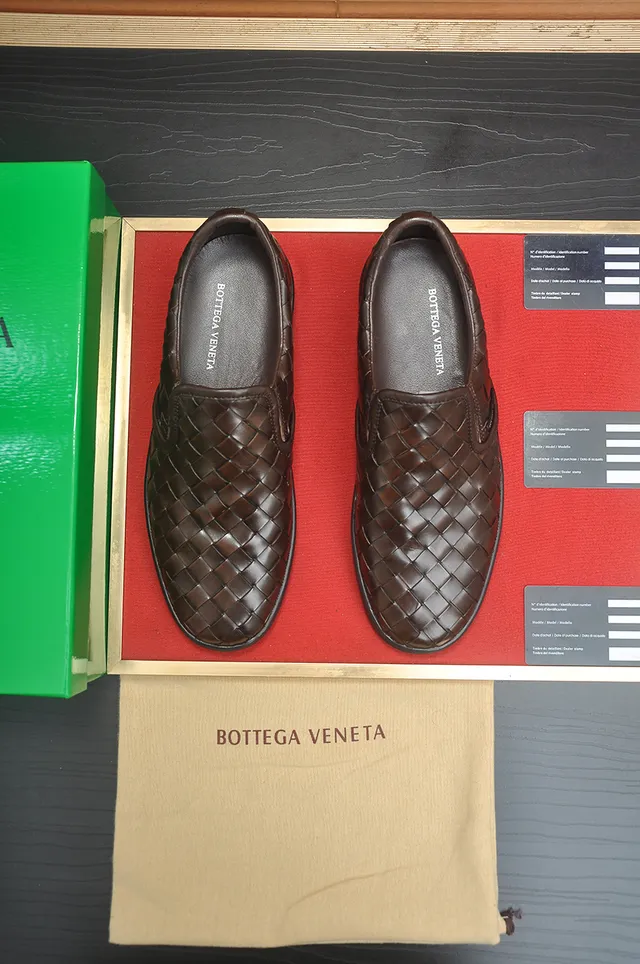 Bottega Veneta Andiamo Woven Brown Loafers 5