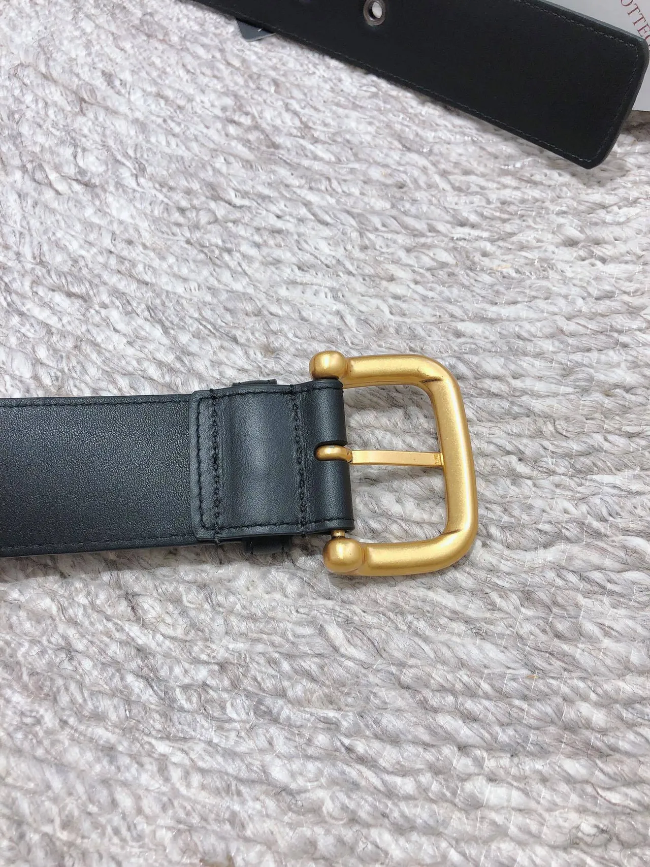 Bottega Veneta Cassette Intrecciato Black Leather Belt 2