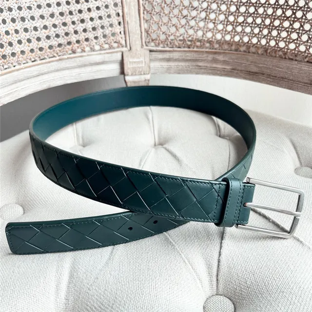 Bottega Veneta Cassette Intrecciato Pink Leather Belt 4