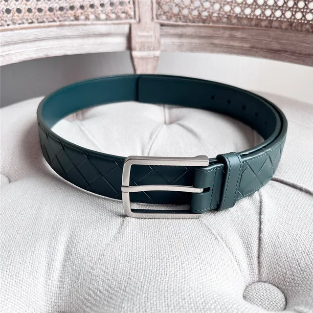 Bottega Veneta Cassette Intrecciato Pink Leather Belt 7
