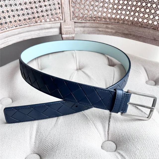 Bottega Veneta Cassette Intrecciato Pink Leather Belt 20