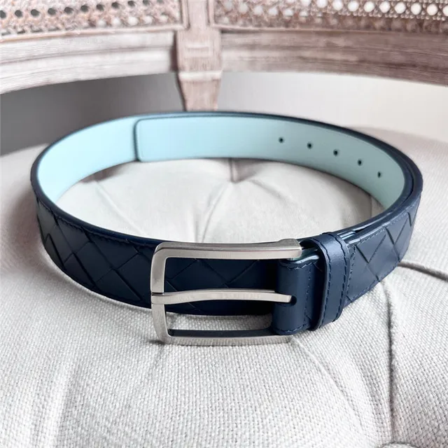 Bottega Veneta Cassette Intrecciato Pink Leather Belt 23