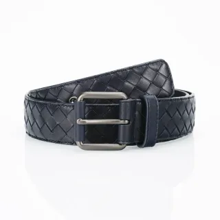 Bottega Veneta Intrecciato নেভি বুনন চামড়ার বেল্ট