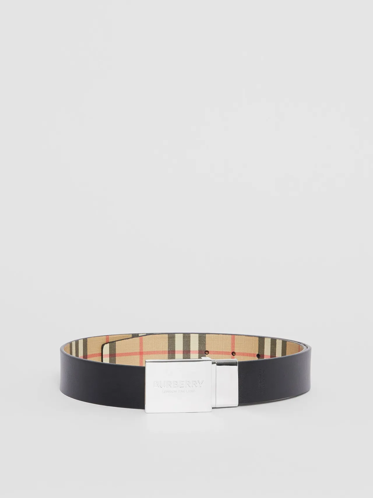 Burberry Knight Vintage Check Cinto de couro reversível 2