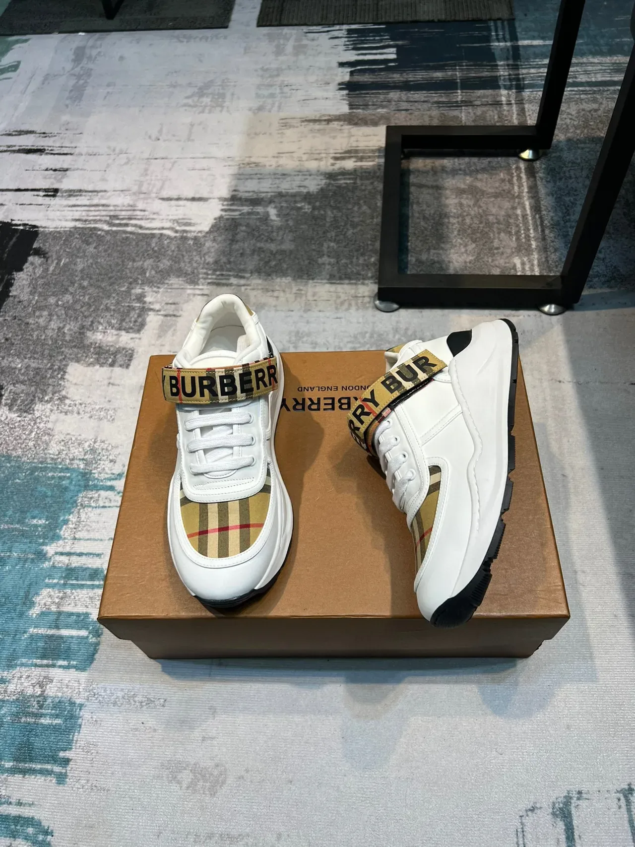 Burberry Caballero Blanco y House Check Lifestyle Sneakers 4