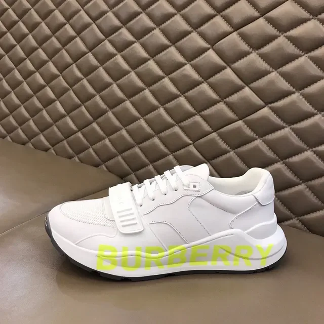 Burberry Knight أبيض أصفر جلد صناعي الجزء العلوي نيون طباعة شعار أحذية رياضية أسلوب الحياة 5