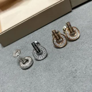 Bvlgari B.zero1 Pavé Diamond Double Hoop Earrings