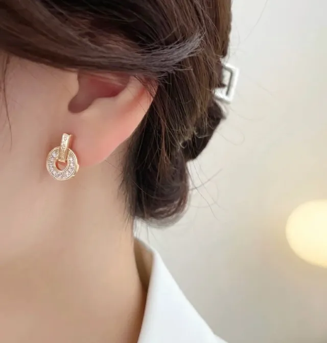 Bvlgari B.zero1 Pavé Diamond Double Hoop Earrings 9