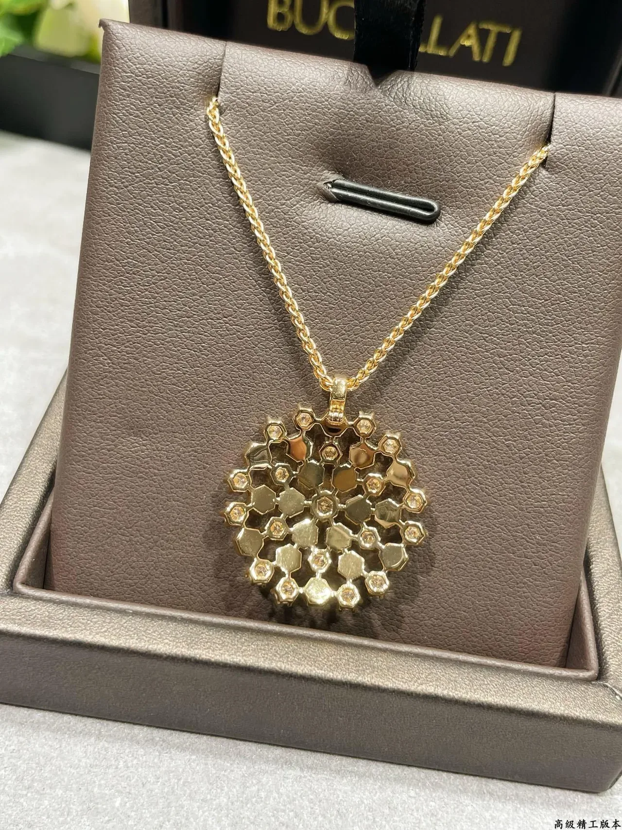 Collier Bvlgari B.zero1 Rock Hexagonal Pavé Cristal Doré 6