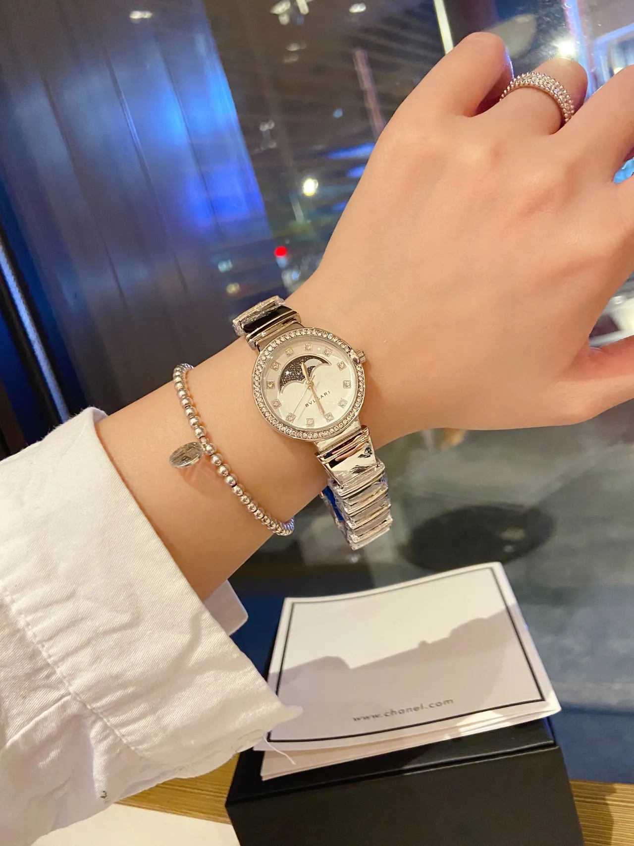 Bvlgari Divas’ Dream Moonphase Diamond Bezel Quartz Watch 4