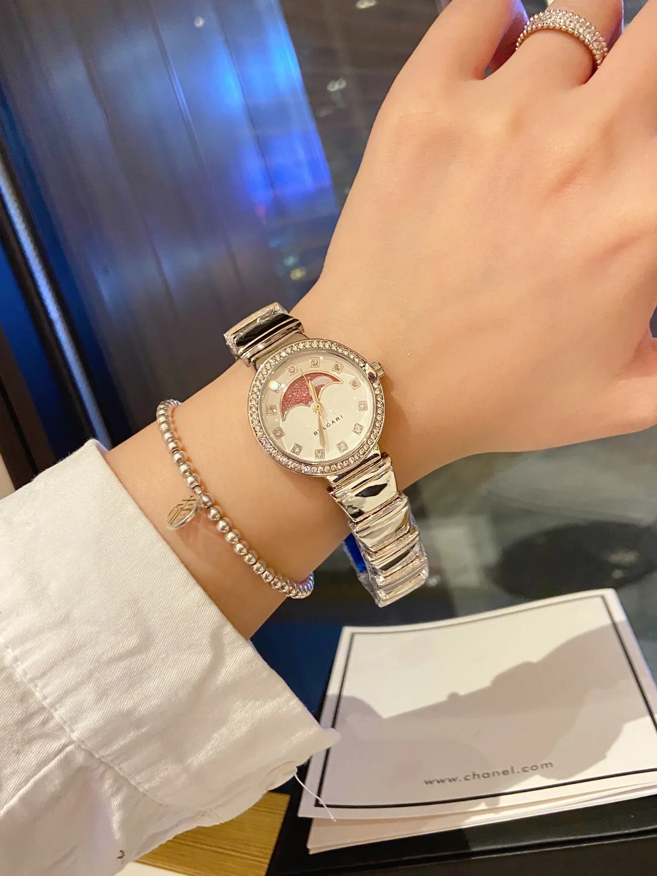 Bvlgari Divas’ Dream Moonphase Diamond Bezel Quartz Watch 6