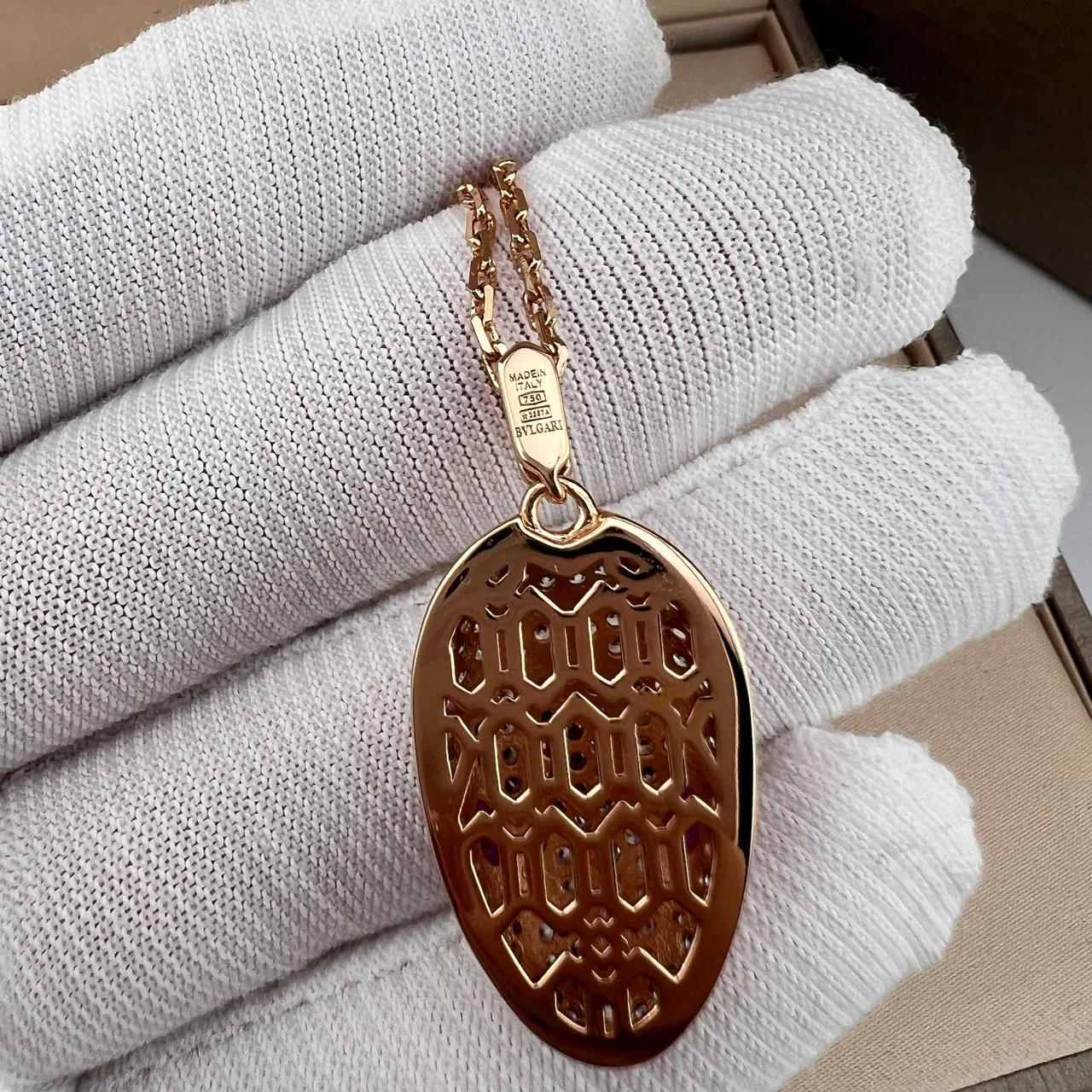Bvlgari Serpenti Snake-Head Pavé Crystal Pendant Necklaces 2