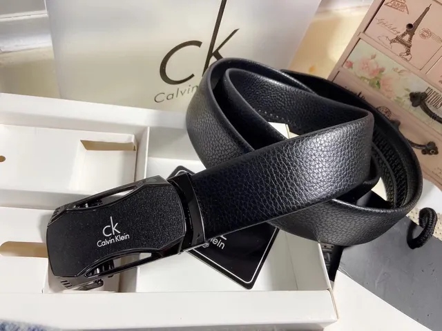 Calvin Klein 自动扣黑色压纹皮带 5