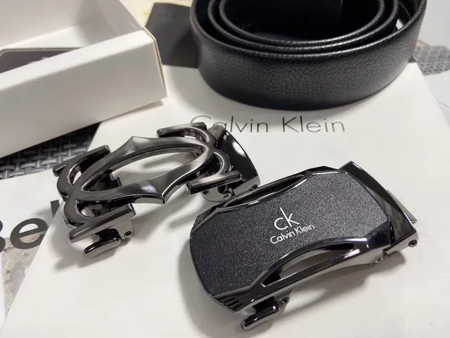 Calvin Klein 自动扣黑色压纹皮带 6