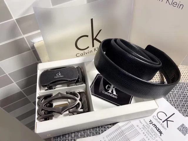 Calvin Klein 自动扣黑色压纹皮带 7