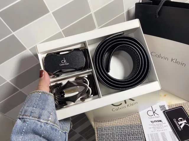 Calvin Klein 自动扣黑色压纹皮带 8