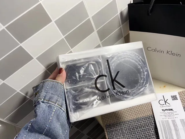 Calvin Klein 自动扣黑色压纹皮带 9