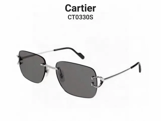 Cartier C de Cartier Rimless Angular Sunglasses 2