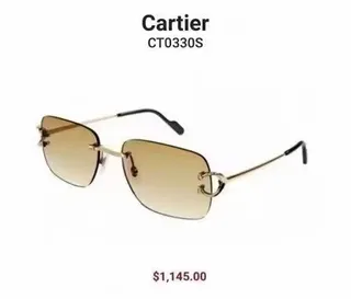 Cartier C de Cartier Rimless Angular Sunglasses 3