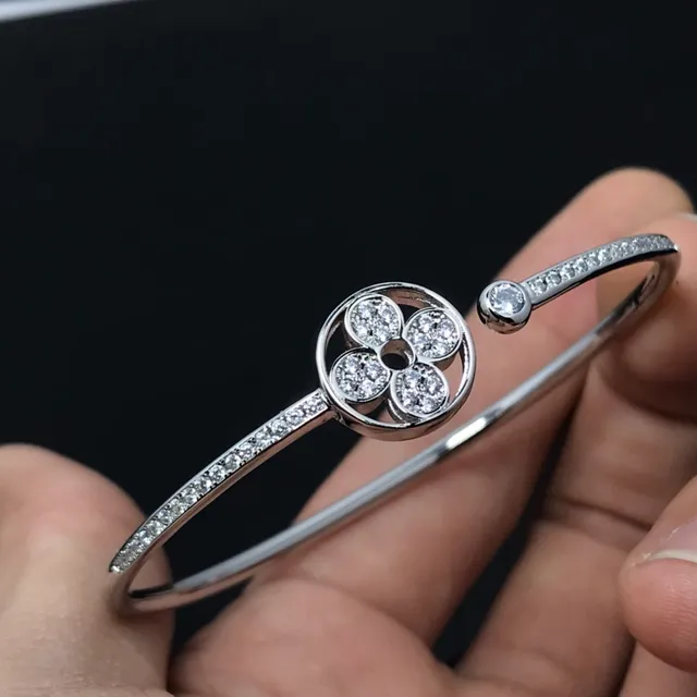 Cartier Gold Silver Pavé-Set Crystals Bracelet 3