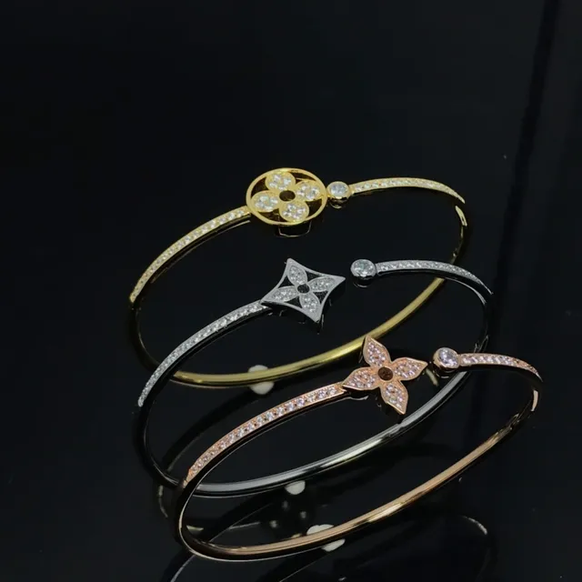 Cartier Gold Silver Pavé-Set Crystals Bracelet 4