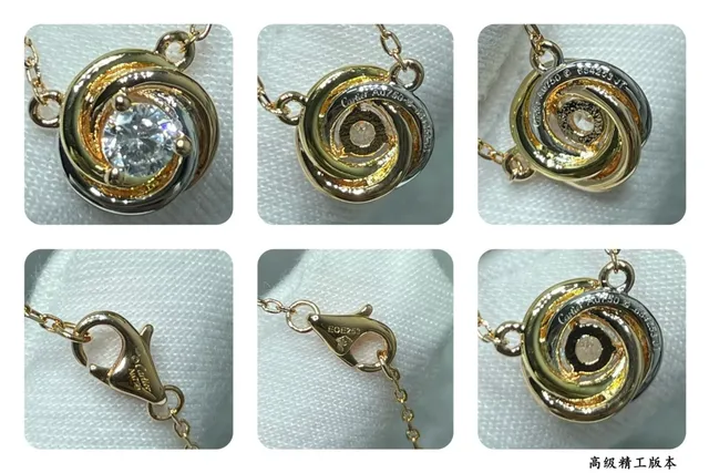 Cartier Gold Swirl Solitaire Pendant Necklace 2