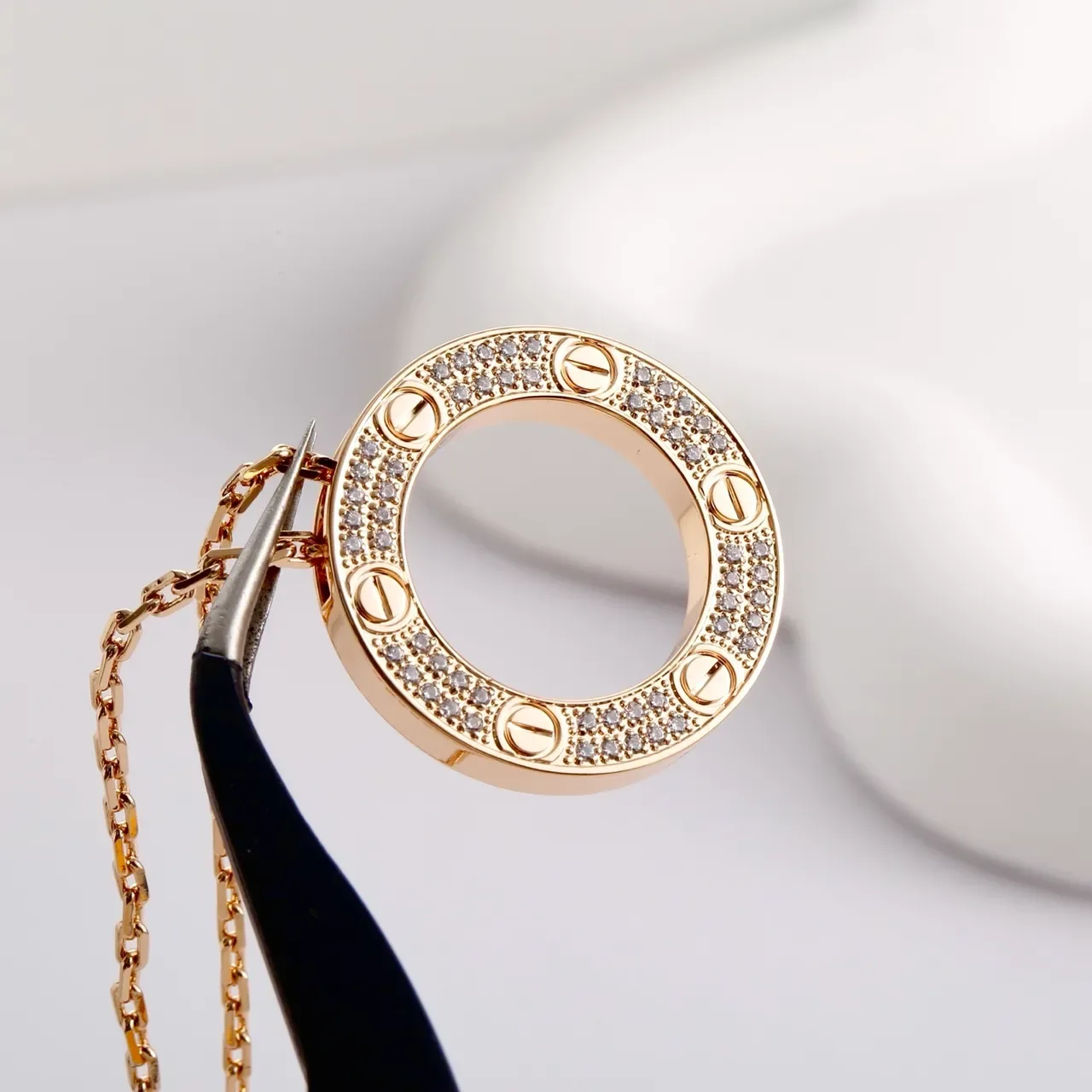 Cartier Juste un Clou Circular Pavé Necklace 6