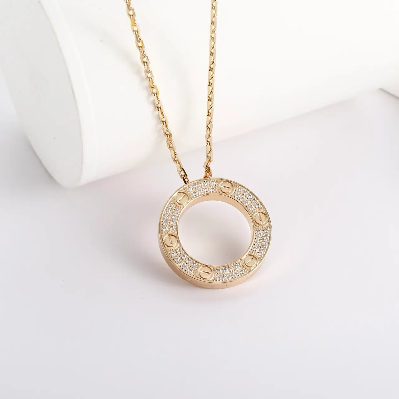 Cartier Juste un Clou Circular Pavé Necklace 7