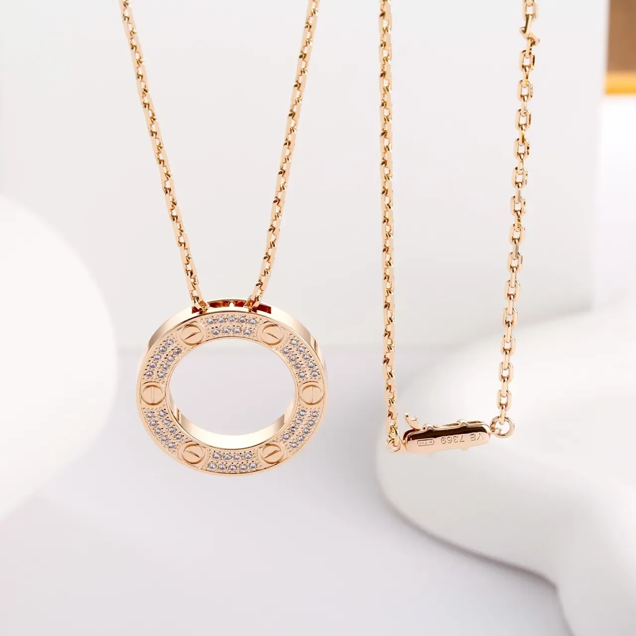 Cartier Juste un Clou Circular Pavé Necklace 8