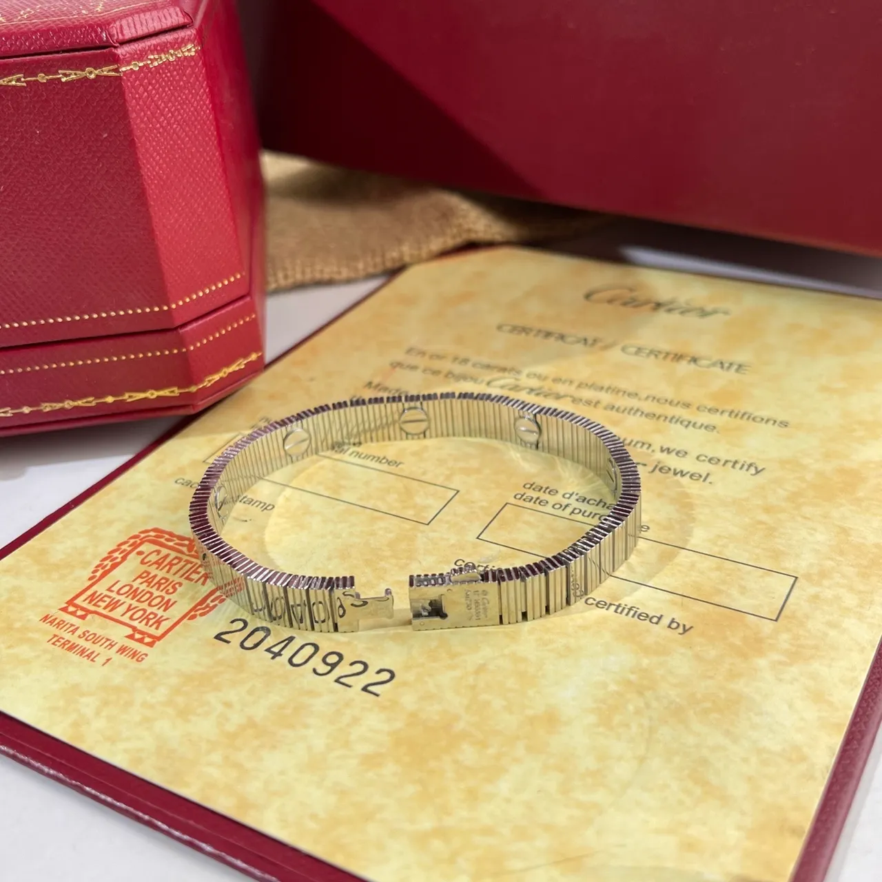Cartier Juste un Clou Pulsera eslabones articulados cierre de tornillo motivo oro plata 3