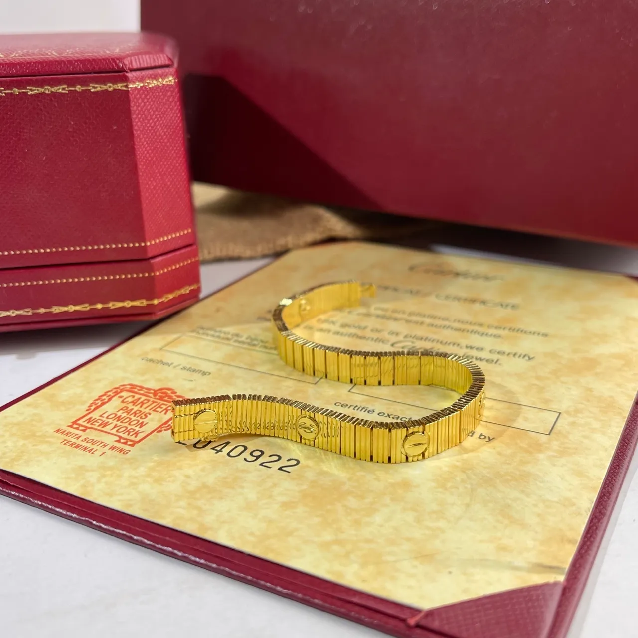 Cartier Juste un Clou Pulsera eslabones articulados cierre de tornillo motivo oro plata 4