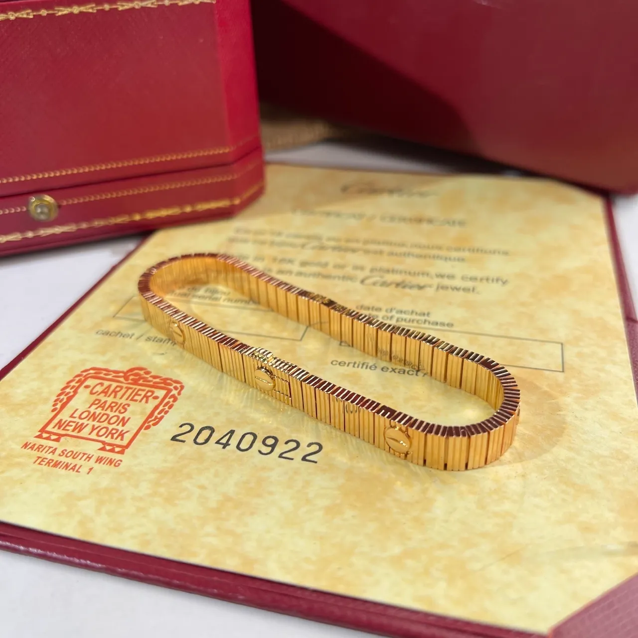 Cartier Juste un Clou Pulsera eslabones articulados cierre de tornillo motivo oro plata 5